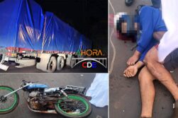 JOVEN de 17 años en MOTO sin CHAPA choco contra un camión y MURIO en Minga Guazú