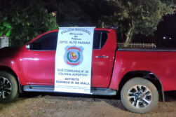 Incautan potente camioneta que era conducida por un menor de edad en la Colonia Jepopyhy.