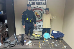 Detienen a sujeto con frondosos antecedentes tras robar local comercial en Hernandarias.