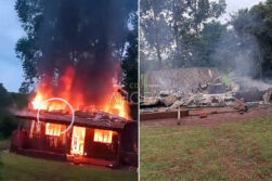 Los Cedrales: Un rayo destruyó por completo la vivienda de una madre y sus tres hijos