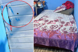 Bala perdida atravesó el techo y cayó en la cama de unas niñas.