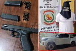 Detienen a un hombre con una pistola Glock oculta bajo la alfombra