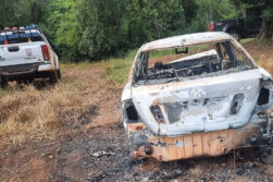 Localizan vehículo incinerado que habría sido utilizado en el millonario asalto al Banco Sudameris