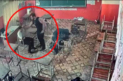 Docente agrede y amenaza con un puñal a su colega frente a alumnos