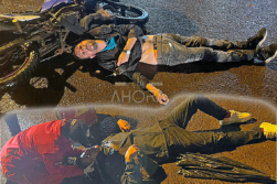 Motociclista embiste a un indigente en plena Avenida Julio César Riquelme