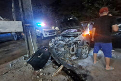 Ebria al volante causó un choque en cadena e impactó contra columna de la ANDE en el Km 7