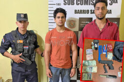 Caen dos hombres con réplica de arma y elementos para «tortoleros»