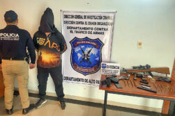 Presunto contrabandista de armas detenido en Pdte. Franco