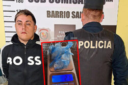 Joven es aprehendido con cocaína y marihuana tras arrojar la droga al suelo ante policías