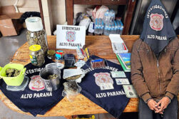 Allanan tres inmuebles en Minga Guazú y detienen a brasileño con más de un kilo de hachís