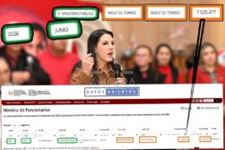 Asistente fiscal MIRNA WOLF sigue cobrando su SUELDO en la FISCALÍA y funge de funcionaria en la GOBERNACIÓN.