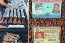 Suboficial de Policía cae con 20 fusiles militares ocultos en un doble fondo
